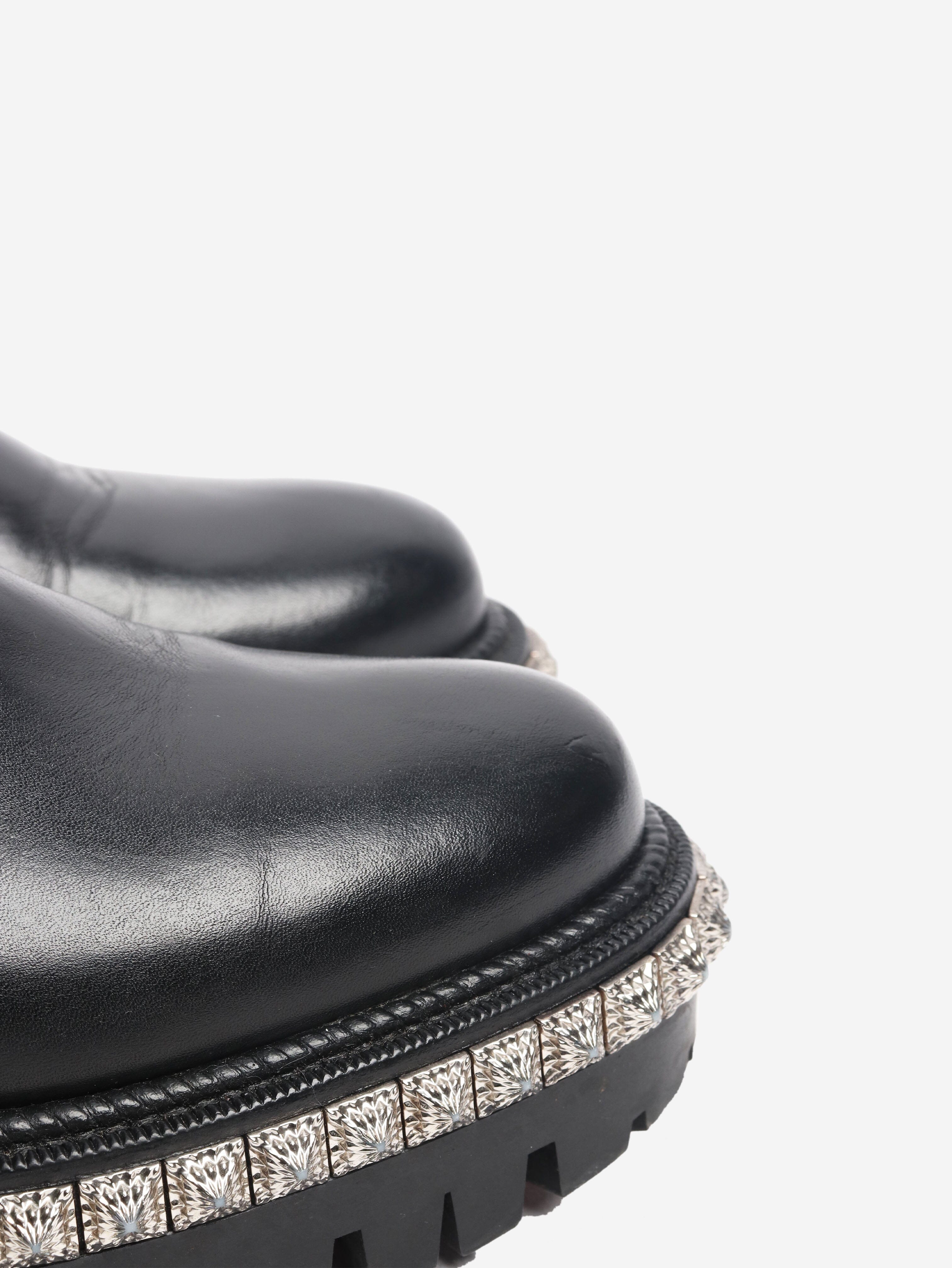 Black studded platform chelsea boots - size EU 35 (UK 2) Boots Christian Louboutin 