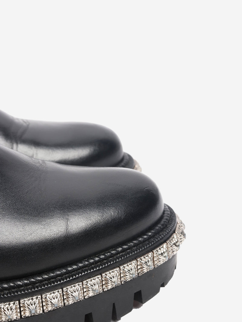 Black studded platform chelsea boots - size EU 35 (UK 2) Boots Christian Louboutin 