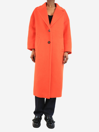 Blood orange single-breasted cocoon coat - size UK 6 Coats & Jackets Golden Goose 