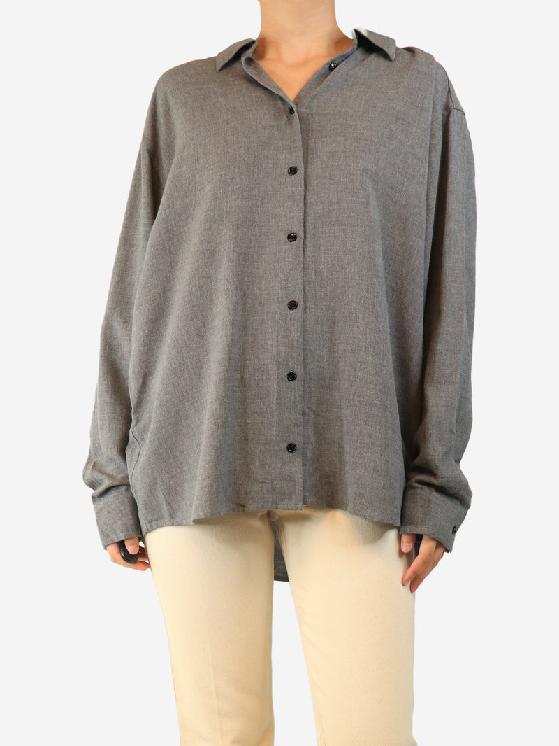 Grey button-down shirt - size UK 8 Tops Toteme 