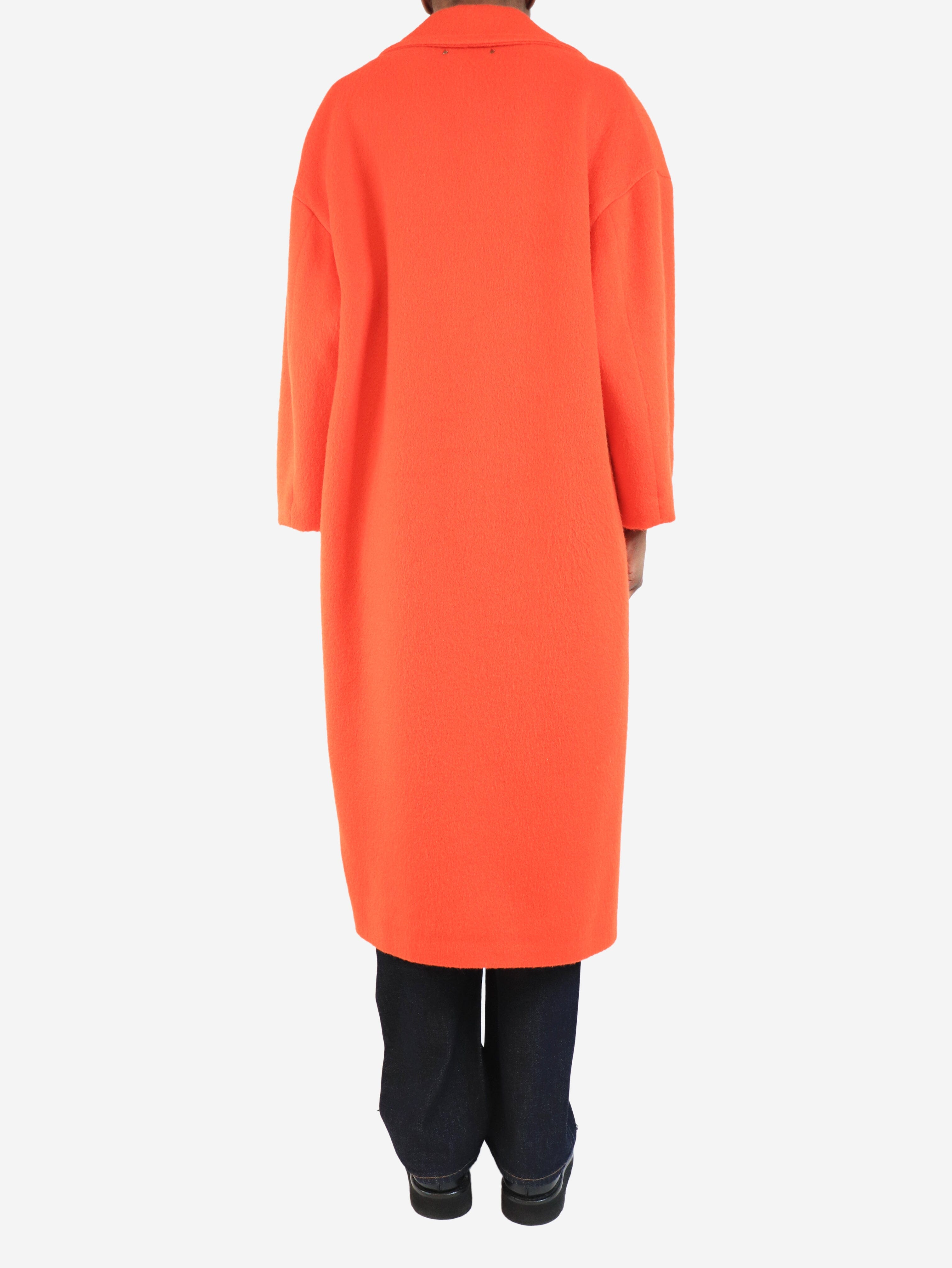 Blood orange single-breasted cocoon coat - size UK 6 Coats & Jackets Golden Goose 
