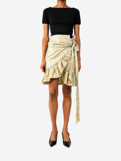 Metallic beige wrap style skirt - size UK 8 Skirts Isabel Marant 
