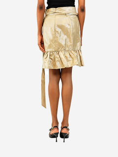 Metallic beige wrap style skirt - size UK 8 Skirts Isabel Marant 