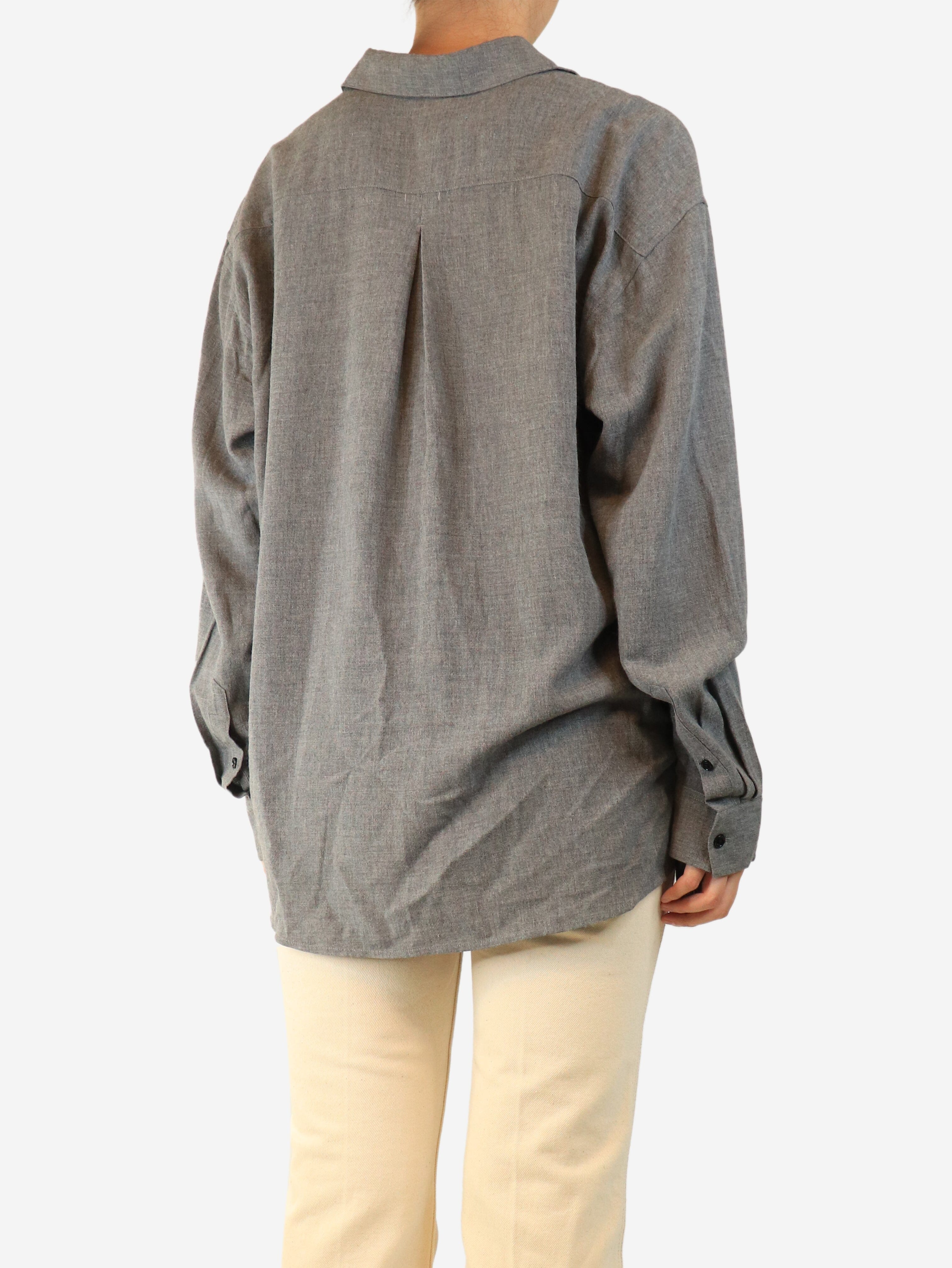 Grey button-down shirt - size UK 8 Tops Toteme 