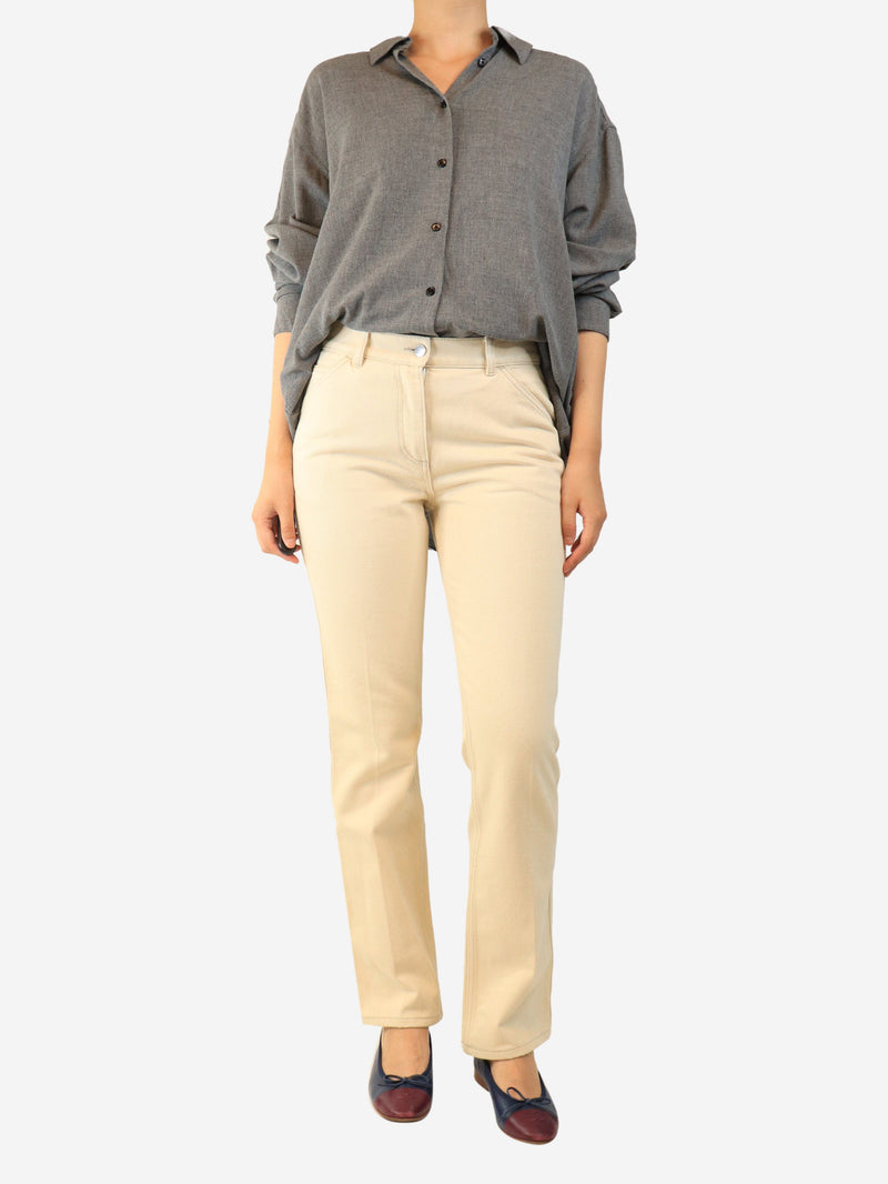 Cream slim jeans - size UK 8 Trousers Toteme 