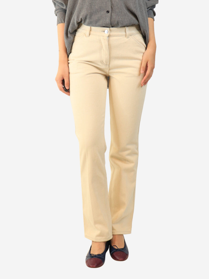 Cream slim jeans - size UK 8 Trousers Toteme 