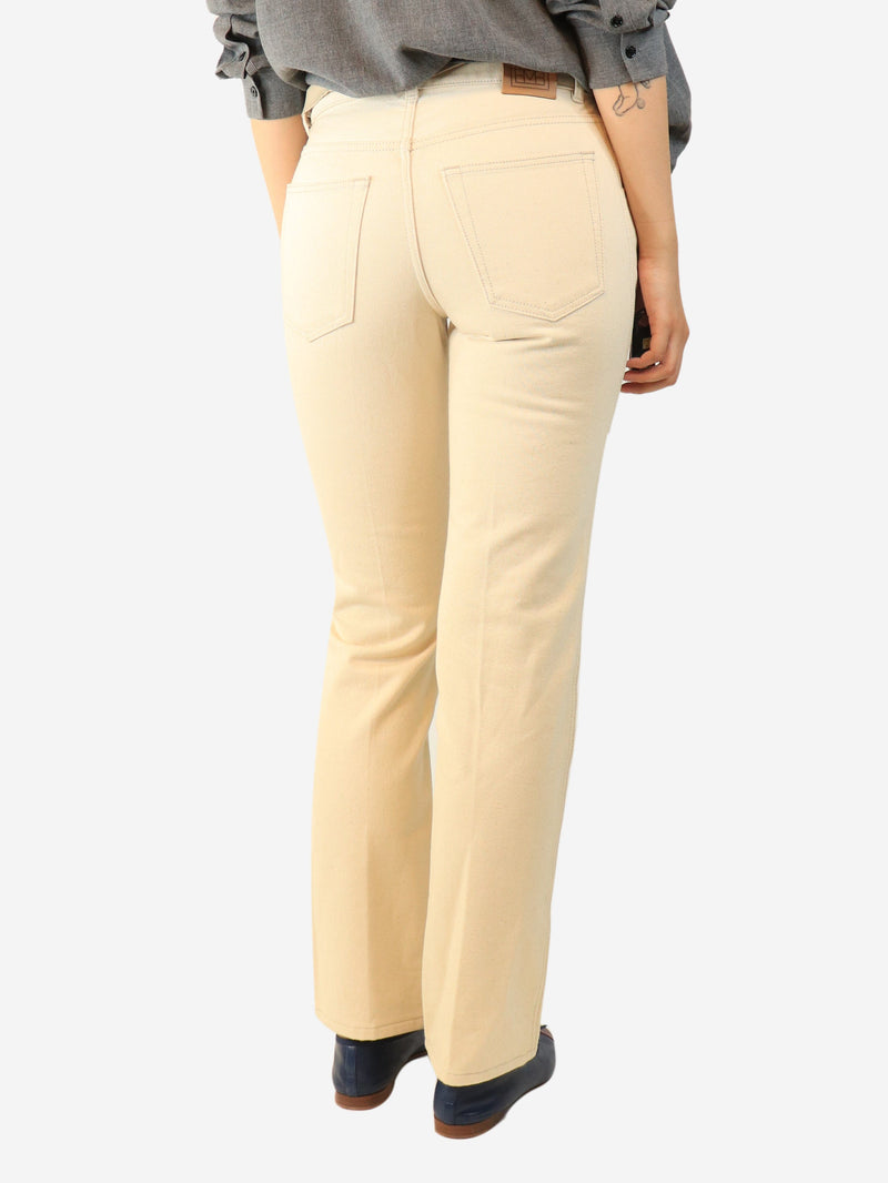 Cream slim jeans - size UK 8 Trousers Toteme 