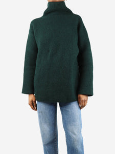 Jacquemus Green ribbed high-neck jumper - size UK 6