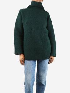 Jacquemus Green ribbed high-neck jumper - size UK 6