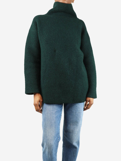 Green ribbed high-neck jumper - size UK 6 Knitwear Jacquemus 