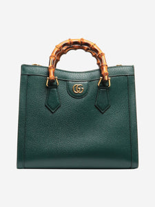 Gucci Green bamboo Diana tote bag