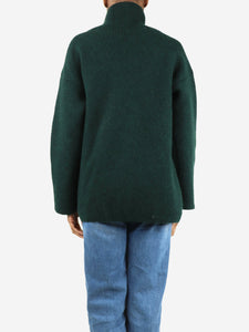 Jacquemus Green ribbed high-neck jumper - size UK 6