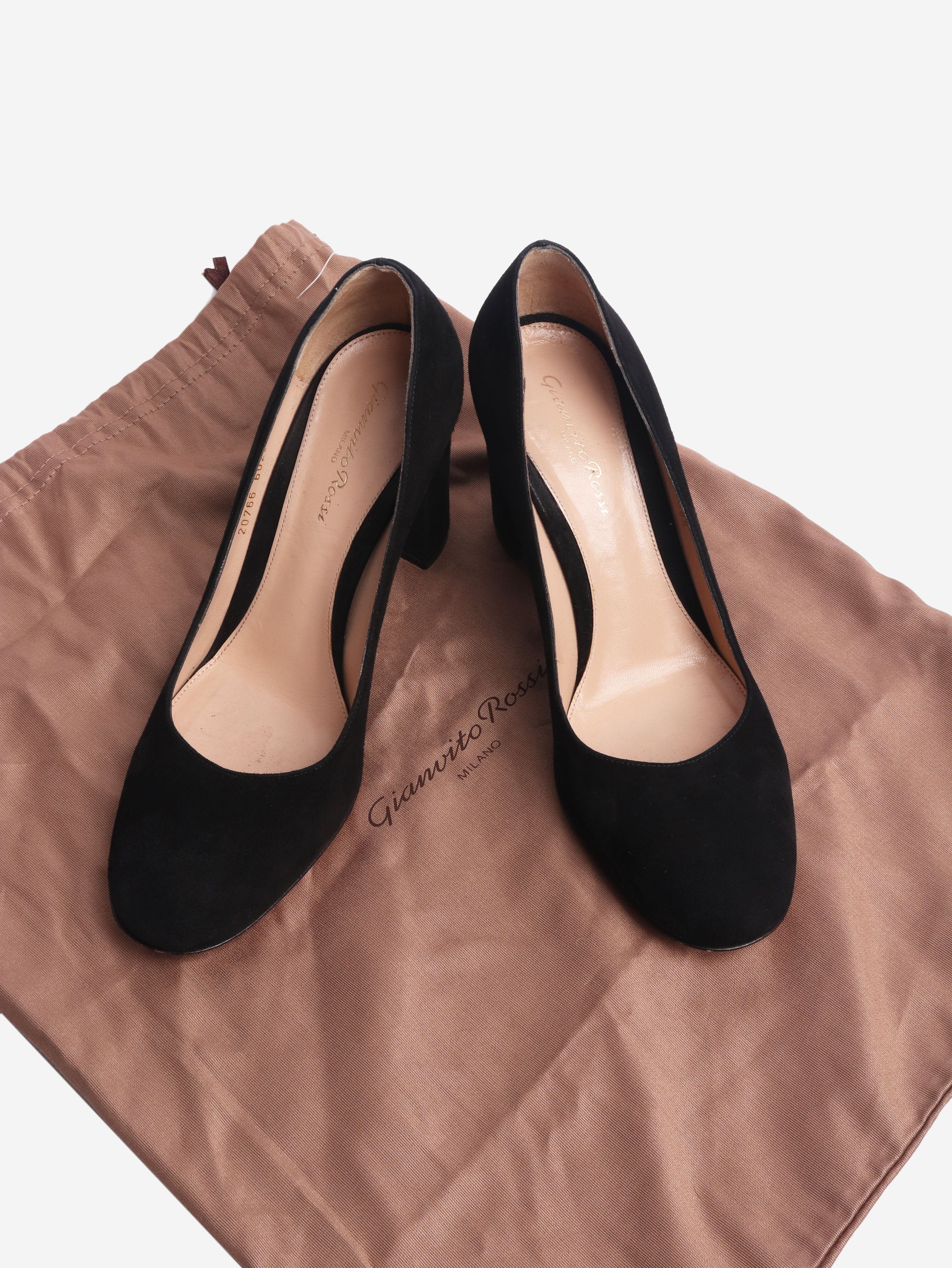 Black suede pumps - size EU 38.5 (UK 5.5) Heels Gianvito Rossi 