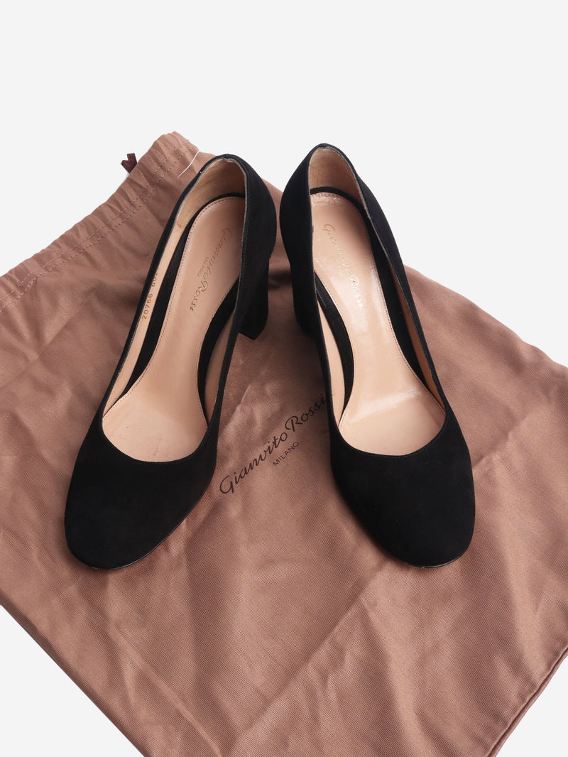 Black suede pumps - size EU 38.5 (UK 5.5) Heels Gianvito Rossi 
