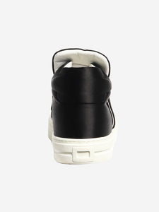 Roger Vivier Black satin bejewelled-buckle trainers - size EU 37
