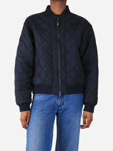 Aspesi Navy blue nylon quilted bomber jacket - size S
