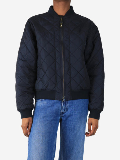 Navy blue nylon quilted bomber jacket - size S Coats & Jackets Aspesi 
