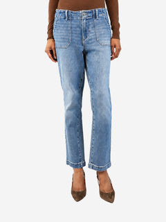 Blue High waist denim jeans - size UK 10 Trousers Paige 