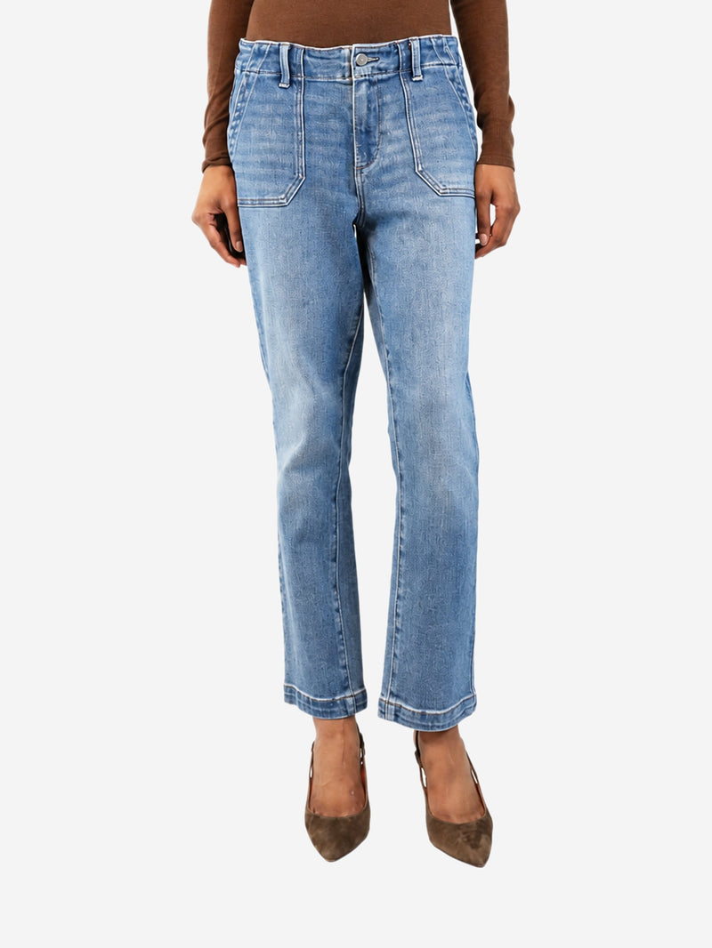 Blue High waist denim jeans - size UK 10 Trousers Paige 
