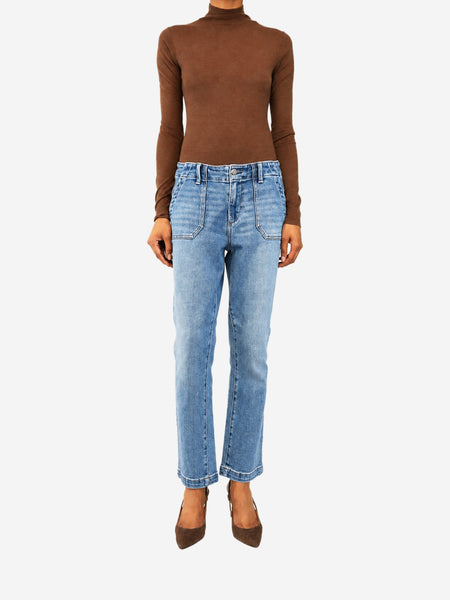 Blue High waist denim jeans - size UK 10 alternate image