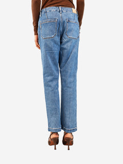 Blue High waist denim jeans - size UK 10 Trousers Paige 