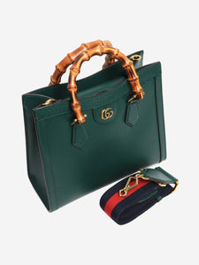 Gucci Green bamboo Diana tote bag