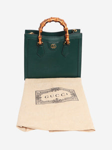 Gucci Green bamboo Diana tote bag