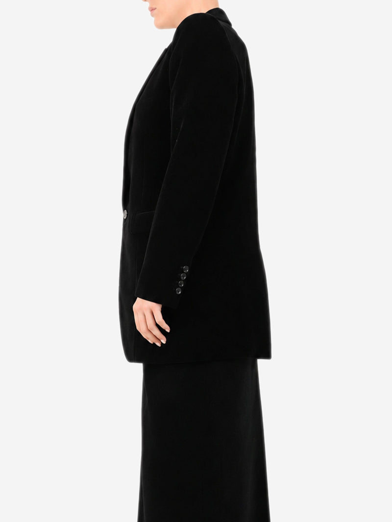 Black velvet jacket - size UK 14 Coats & Jackets Saint Laurent 