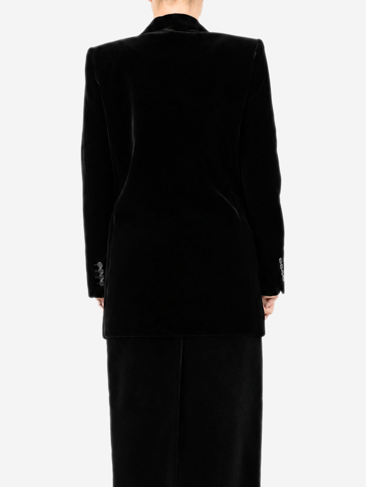 Black velvet jacket - size UK 14 Coats & Jackets Saint Laurent 