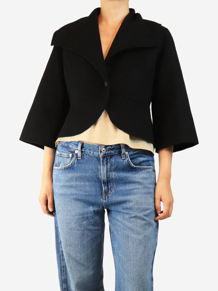 Black cashmere short coat - size UK 12 product image
