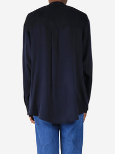 Forte Forte Navy blue silk blouse - size UK 8