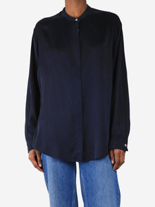 Forte Forte Navy blue silk blouse - size UK 8