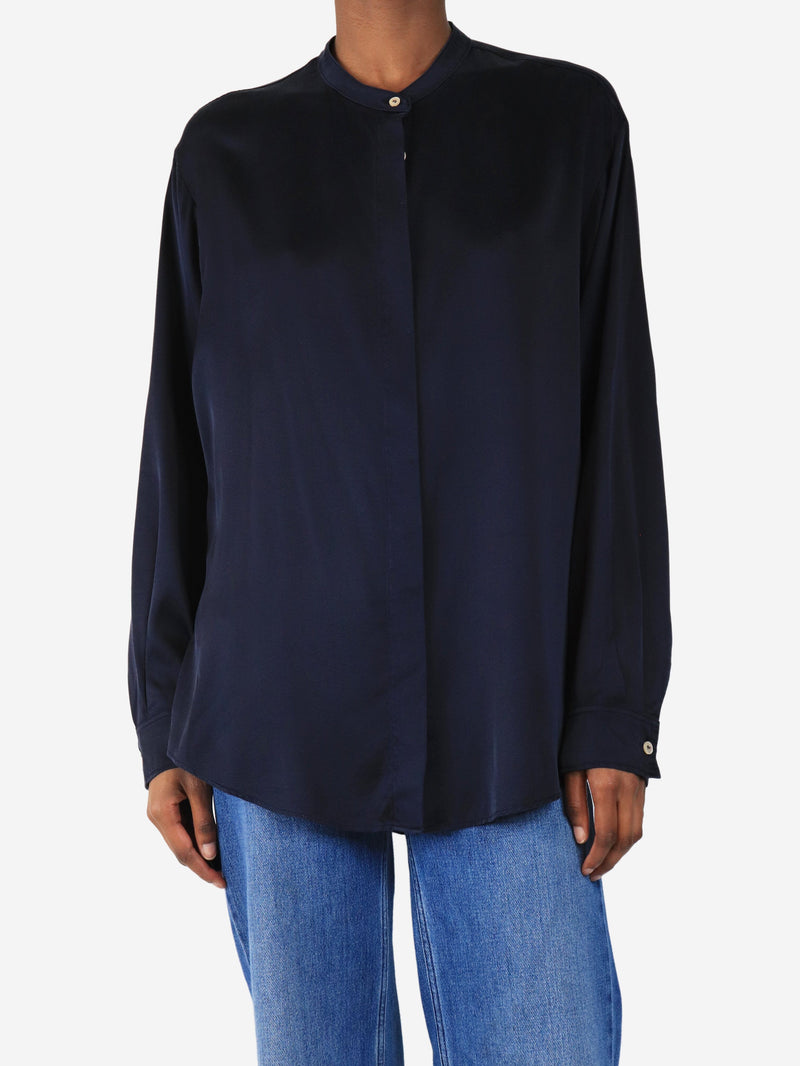 Navy blue silk blouse - size UK 8 Tops Forte Forte 