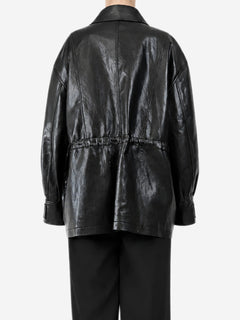 Black faux-leather jacket - size L Coats & Jackets The Frankie Shop 