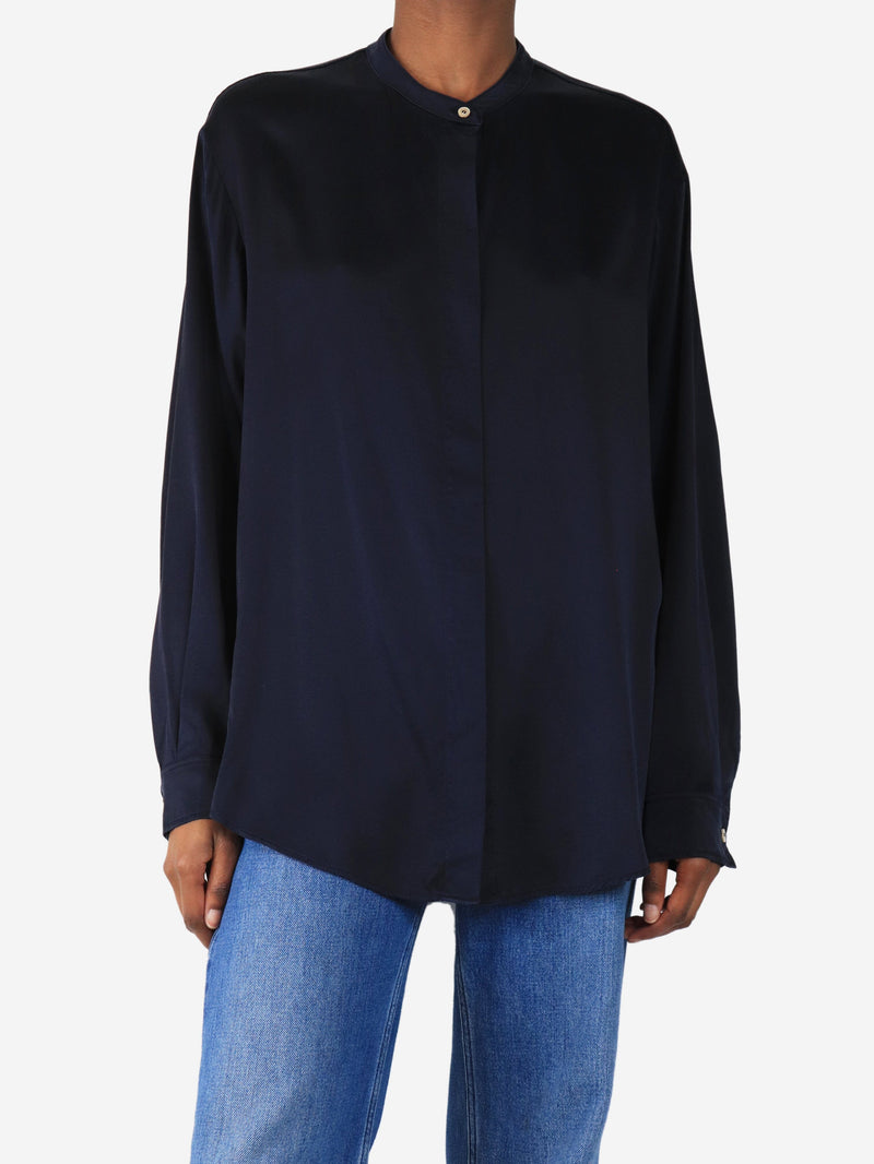 Navy blue silk blouse - size UK 8 Tops Forte Forte 