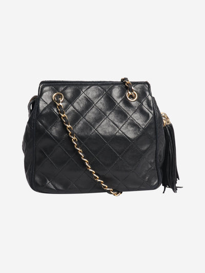 Black 1989 vintage quilted tassel bag Cross-body Bags Chanel 