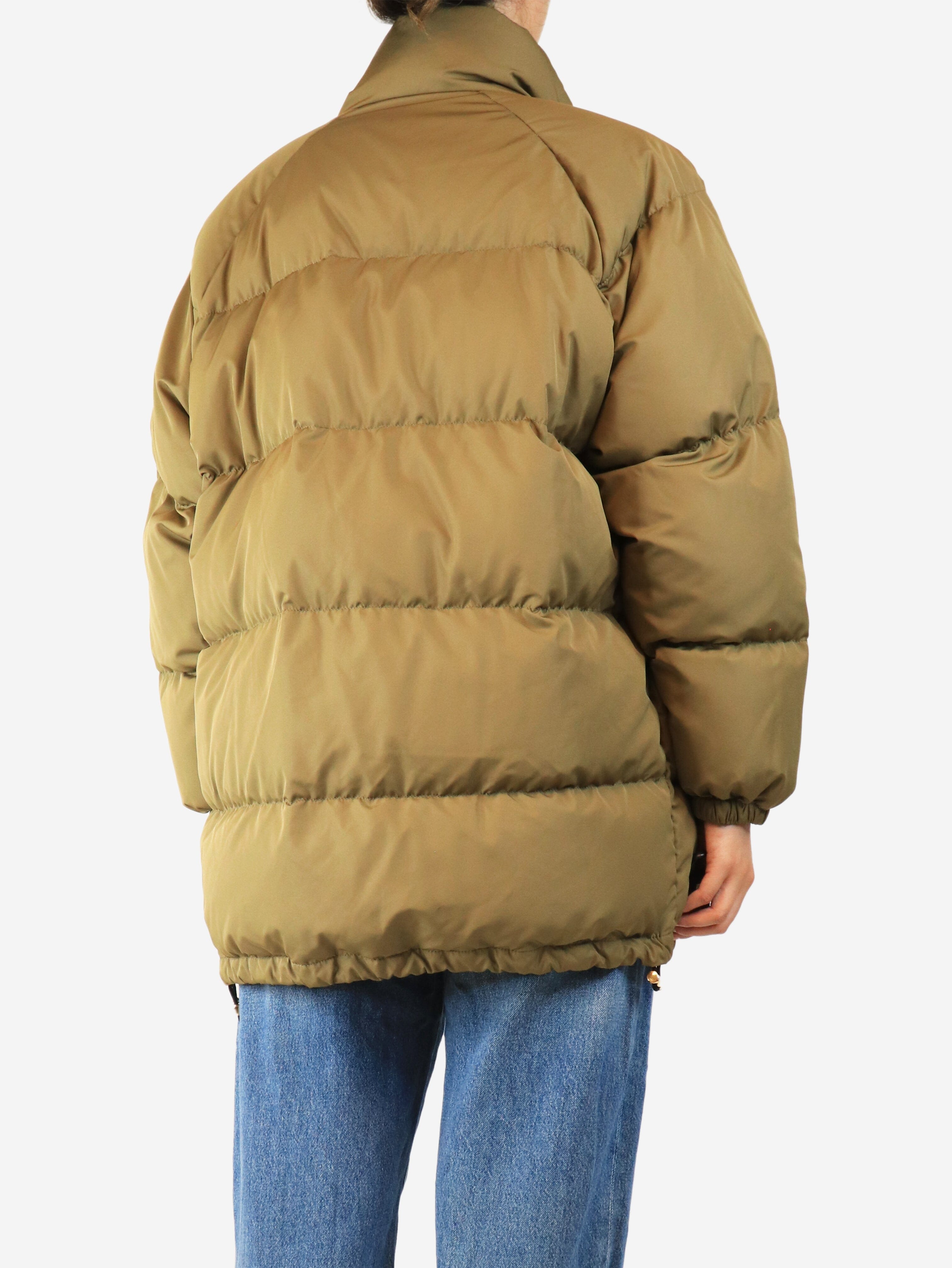 Green oversized puffer jacket - size UK 8 Coats & Jackets Celine 