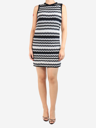 Black and white zigzag knit dress - size UK 8 Dresses Missoni 