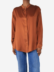 Forte Forte Brown silk blouse - size UK 8