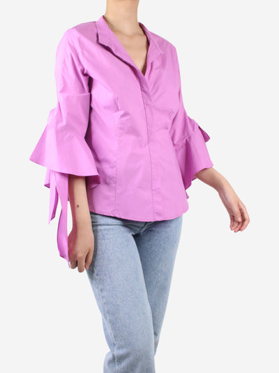 Pink/lilac long-sleeved shirt - size UK 12 Shirt CH Carolina Herrera 
