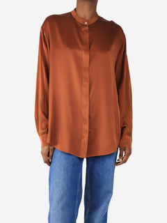 Brown silk blouse - size UK 8 Tops Forte Forte 