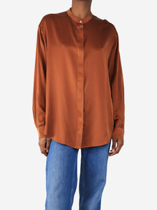 Forte Forte Brown silk blouse - size UK 8