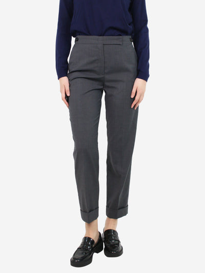Grey tailored trousers - size UK 8 Trousers Prada 