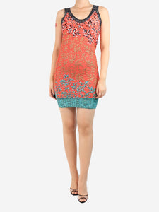 Missoni Red lurex knit mini dress - size UK 8