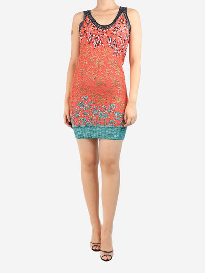 Red lurex knit mini dress - size UK 8 Dresses Missoni 