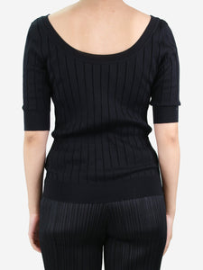 The Row Black scoop neck knit top - size M