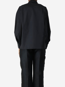 Alberto Biani Black silk shirt - size UK 8