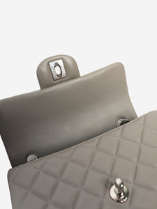 Chanel Grey 2019 lambskin mini rectangle Classic Single Flap bag