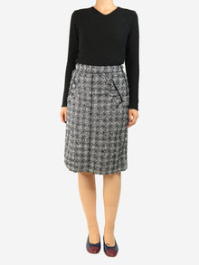 Silver embellished midi skirt - size UK 10 Skirts Louis Vuitton 