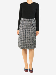Silver embellished midi skirt - size UK 10